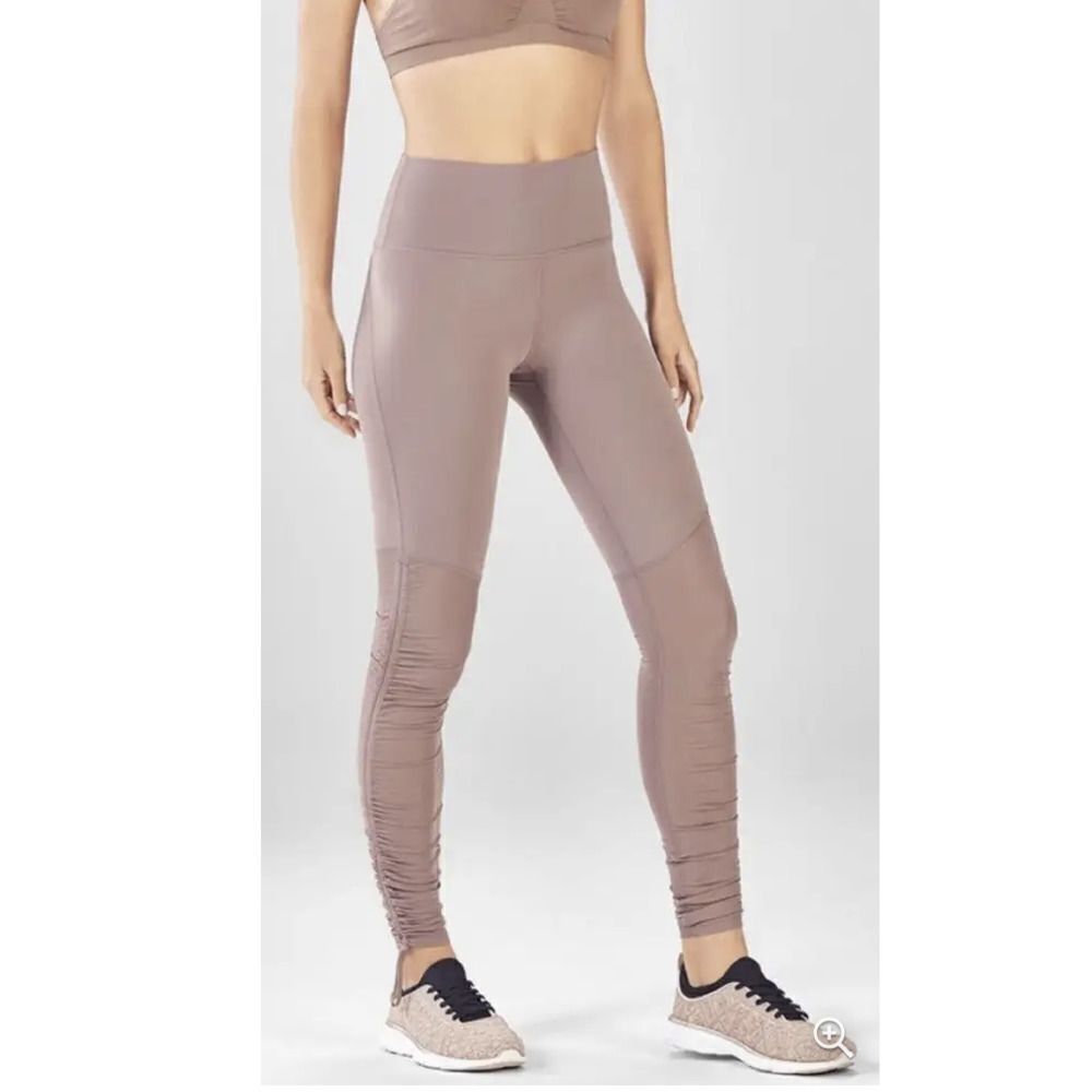 Fabletics Small (?) Cashel High Waist PureLux Cinch Ruched Leggings Mauve Sable‎